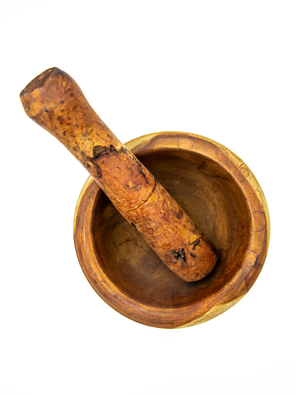 West African Wooden Mortar & Pestle | 7.5 Inch - Image 11