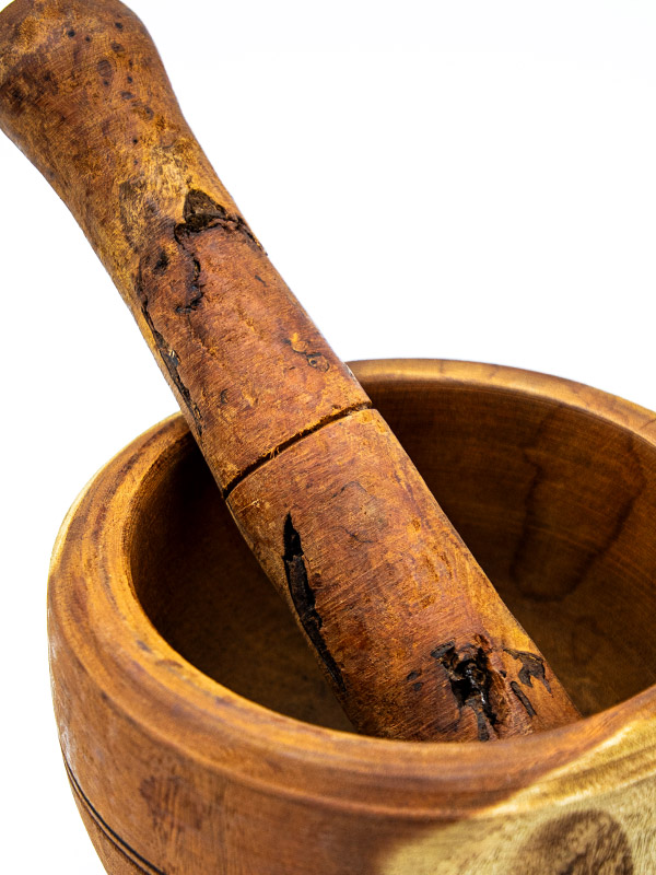 West African Wooden Mortar & Pestle | 7.5 Inch - Image 8