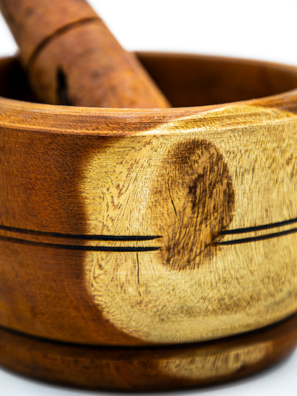 West African Wooden Mortar & Pestle | 7.5 Inch - Image 7